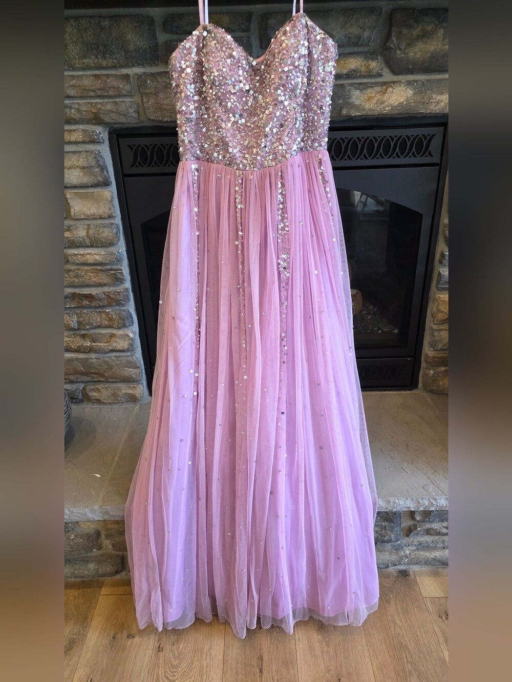Adrianna Papell Lilac Evening Dress